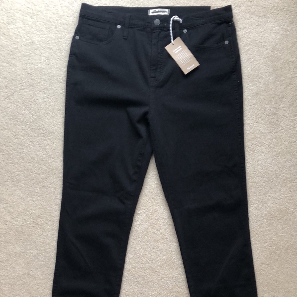NWT Madewell black 10” high rise skinny tall jeans